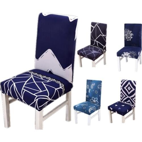 Armless Chair Covers For Living Room Printing Removable Stretch Elastic Slipcovers Restaurant For Weddings Banquet Seat Cover