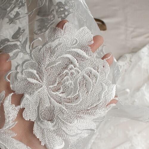 Wholesale embroidery special flower Lace 5 yards Fabric for dress
