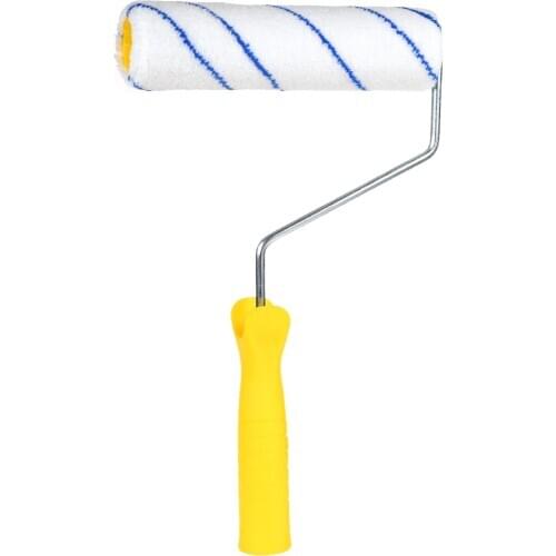 Uxcell Paint Roller Brush 7" OD 45mm for Wall Painting Treatment with Plastic Handle to paint trim door edging plaster etc