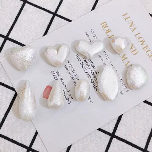 DIY Jewelry Accessories Peach Heart Water Drop Straight Hole Beaded Earrings Clothing Jewelry Accessories Material 6pcs