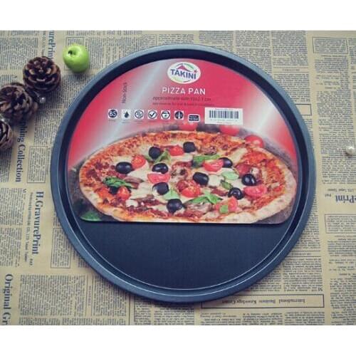1PC 12 inch Carbon Steel Pizza Pan Non Stick Round Plate Cake Pizza Tray Baking Roasting Mold Easy Demolding Bakeware JC 0503