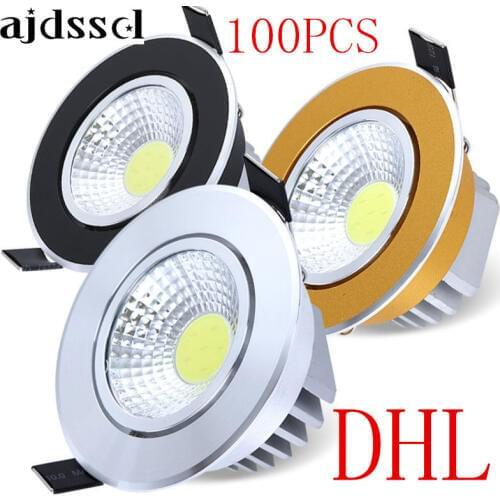 100PCS Super Bright Dimmable Led downlight light COB Ceiling Spot Light 3w 5w 7w 12w LED ceiling recessed Lights Indoor Lighting