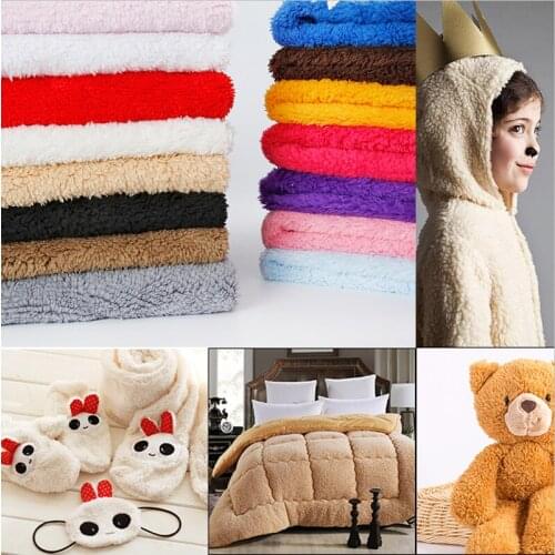 14 Colors Lamb velvet fabric cotton velvet lamb clothing Super soft plush fabric DIY Handmade Sewing warm doll pet glove lining