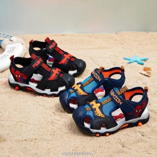 2021 Disney childrens cartoon spiderman non-slip soft bottom boys and girls baby beach shoes sandals Girls Party Sandalias