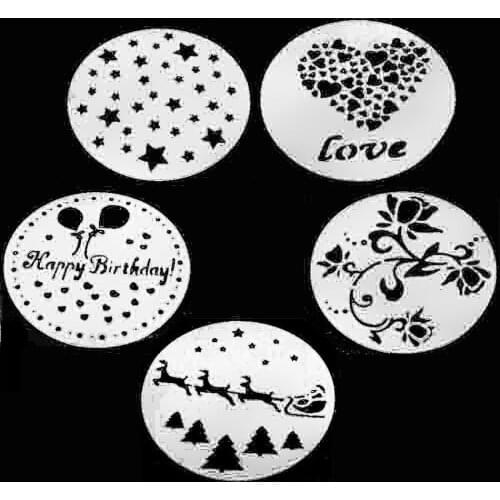 5Pcs/set DIY Sugar Craft Cake Stencils Fondant Cutter Reusable Mold Decorating Tool Baking Accessories