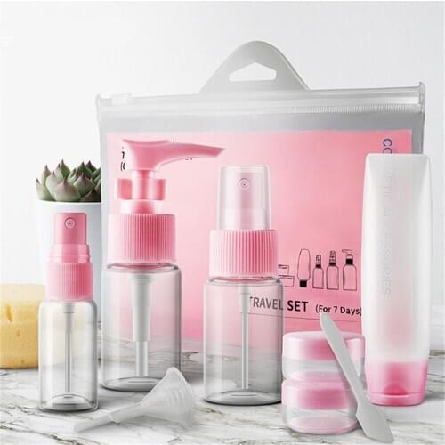 9 Pcs/set PET Spray Cosmetics Sub-bottle Portable Spray Bottle Travel Empty Bottle Travel Accessories