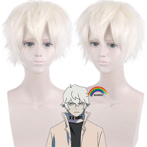 Anime BNA Brand New Animal Shirou Ogami Mixed Short Kagemori Cosplay Synthetic Hair Halloween Party Carnival + Free Wig Cap