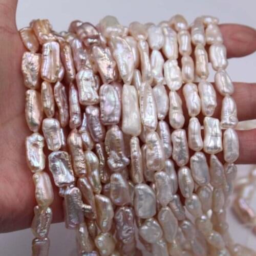 7-15mm Rock Irregular Stick Biwa Baroque Pearls Beads Purple Shiny Luster Pearl Jewelry DIY Natural Freshwater Pearl Beads Women