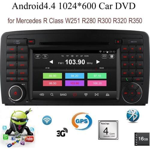 For B/enz R Class W251 R280 R300 R320 R350 Android4.4 Car DVD CD Quad Core radio support wifi 3G BT GPS DAB TPMS DTV