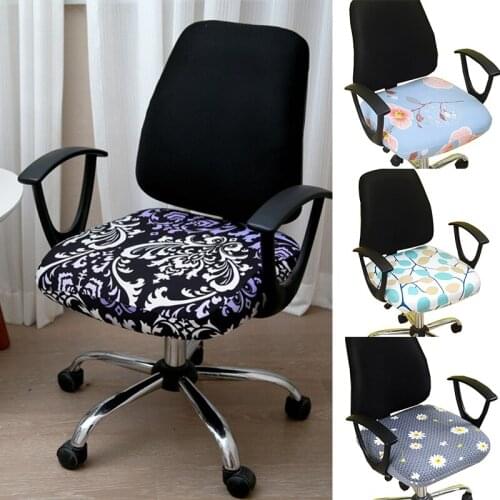 Spandex Office Chair Covers Elastic Armchair Seat Cover Rotating Lift Computer Chair Slipcover Strech Seat Protector Home Decor