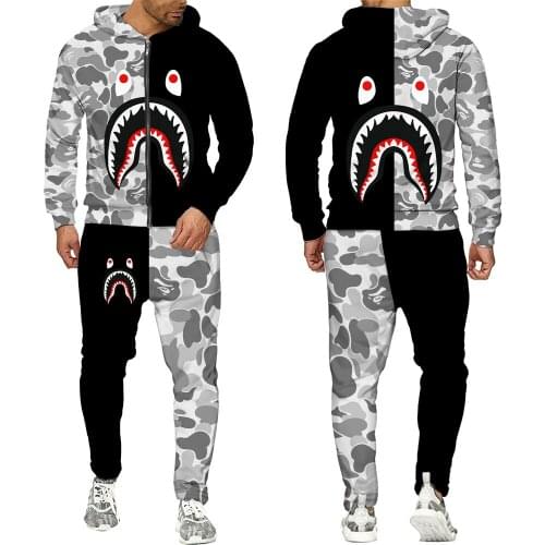 Giyu Mens Camouflage Hoodies