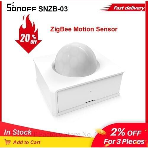 Itead SONOFF SNZB-03 ZigBee Motion Sensor Alert Notification Via e-WeLink App Work with ZigBee Bridge Smart Home Security