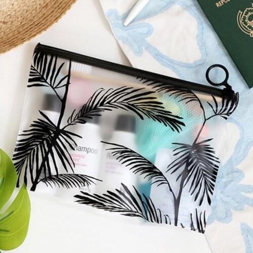 23cm*16cm Makeup Bag Waterproof Printing Leaves Pineapple Pattern Organizer Bag Pouchs Travel Bags Pouch Womens Cosmetic Bag