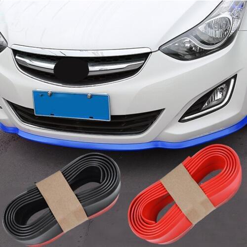 2.5m Car Bumper Strip Door Protectors Lip Splitter Rubber 6cm width Body Kits Spoiler Moulding Strip