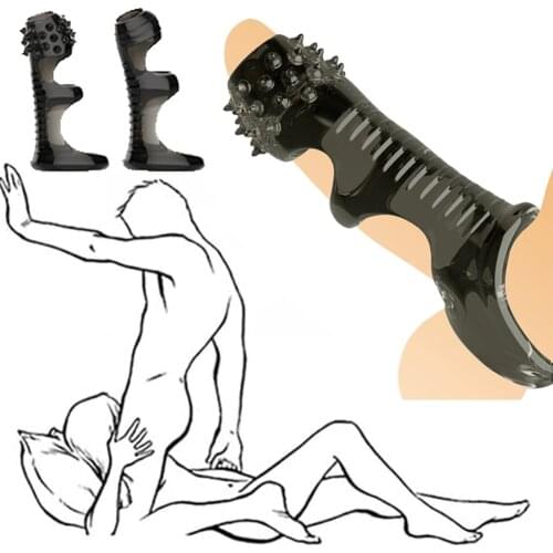 Penis Dick Extensions Condom Penis Sleeve Male Enlargement for Men Delay Spray Massager Cock Ring Cover Adult Sex Toys YS0315