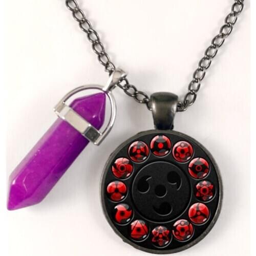 Natural Crystal Mineral Ornament Crystal Point With Naruto Necklace Pendant Couple Pendant Necklace Pendant DIY Gift Women Men