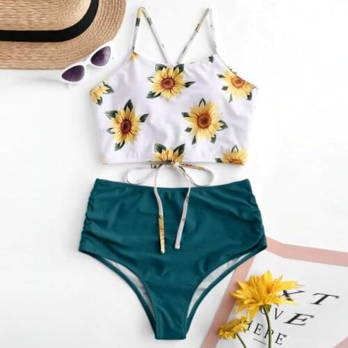 Wholesale Printed Bikini Set Women Swimsuit Sexy Push Up Bra Swimwear Bathing Suit Padded Thong Brazilian Swimwear Beachwear