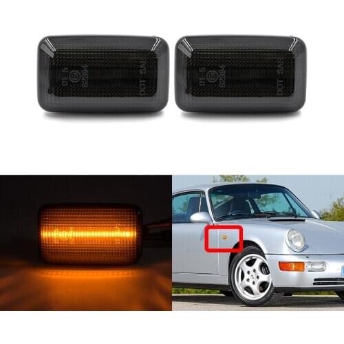 Fits For Porsche 911 924 944 959 968 For Audi 100 200 A6 80 90 For VW Caddy Golf I II Passat Smoked Led Side Marker Lights