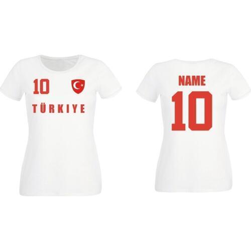 Turkey T-Shirt Jersey Team Name & Nr Print Footballer New Tops 2019 New Fashion for Women Print Letters Cotton Marley T Shirts