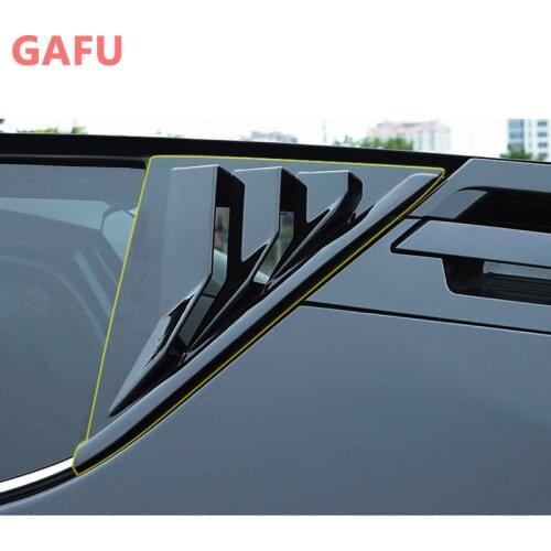 For Toyota CHR CH-R 2017 2018 2019 2020 2021 ABS Chrome Rear Window Spoiler Side Cover Tail Triangle Trim Car Accessories