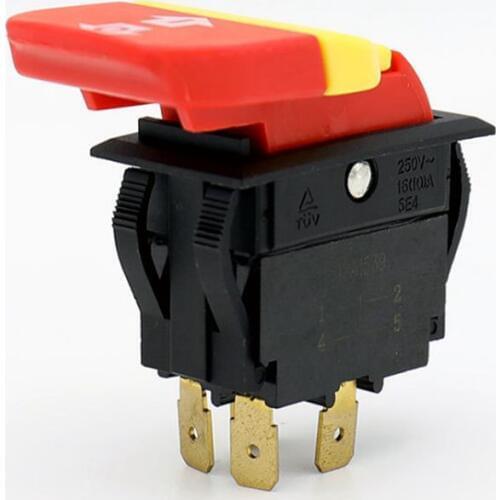 1pc 20/12A 125/250V 5E4 Wooden Machinery Electromagnetic Push Button Switches for Electric Power Tool