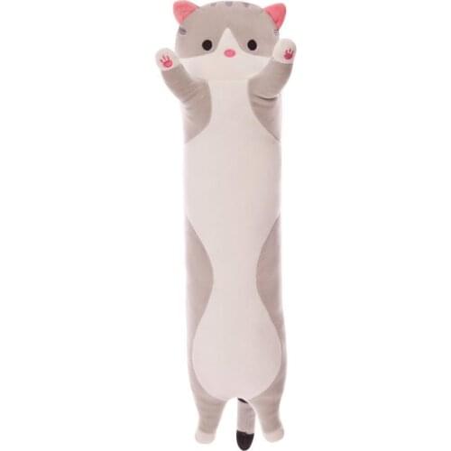 1pc Plush Toys Animal Cat Cute Creative Long Soft Toys Sleeping Break Gift Pillow Doll Stuffed Cushion For Kids Lunch Offic F8Y6