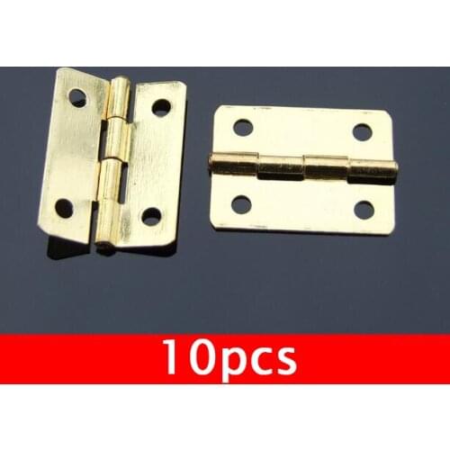 10PCS Copper Plated Small Hinge Mini Folding For DIY Models Toys 24*19mm/16*12mm