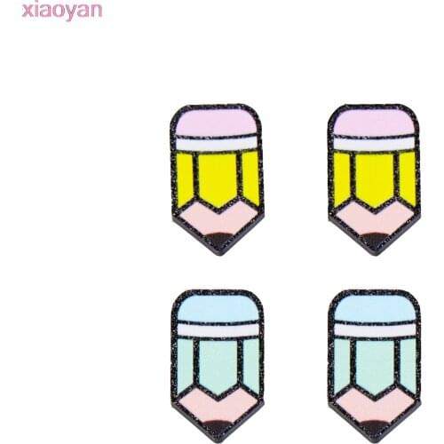 10pcs) PR1070-18mm Acrylic Pencil For Earrings Laser Cut Pastel Gliter Acrylic Jewelry Accessories