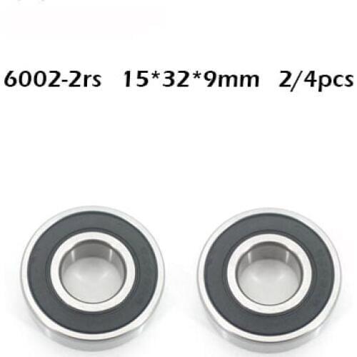 2/4PCS 6002 6002rs 6002RS 6002RS 6002-2RS 6002-2rs RS Deep Groove Ball Bearings 15 x 32 x 9mm High Quality