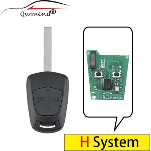 2 Buttons Smart Car Key Fob for Opel/Vauxhall Astra H 2004 - 2009, Zafira B 2005 - 2013 Car Remote Key for Opel 7941 Chip 433mhz