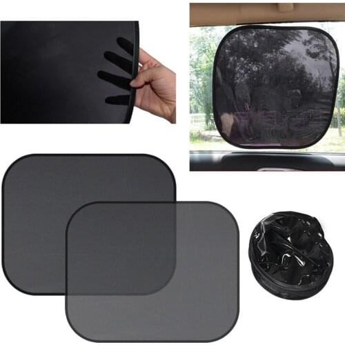 2pack Summer Car Window Shade UV UPF 50+ Protection Window Screen Sunshade Windshield Mesh Cover for Baby and Kids