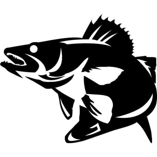 40737# Die-Cut Vinyl Decal Walleye Fishing Car Sticker Waterproof Auto Decors on Car Body Bumper Rear Window