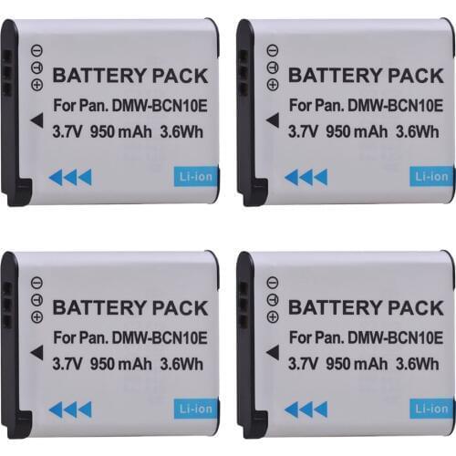 PowerTrust 4Pcs 950mAh DMW-BCN10E DMW-BCN10 BCN10 BCN10E Replacement Battery for Panasonic Lumix DMC-LF1, DMC LF1,DMC-LF1W LF1K