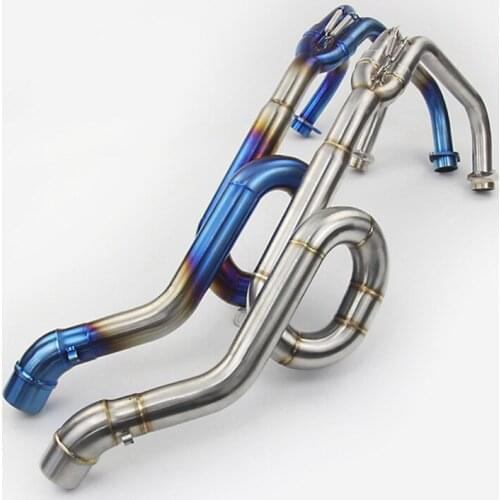 Slip On Motorcycle Exhaust Front Link Pipe Head Connect Tube Stainless Steel Exhaust System For For Yamaha R3 All Years
