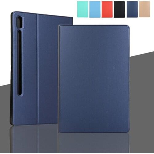 Stand Case for Samsung Galaxy Tab S7 Plus T970 T975 12.4''Case Flip Smart Wake Up Auto Sleep Cover soft Bracket protective shell