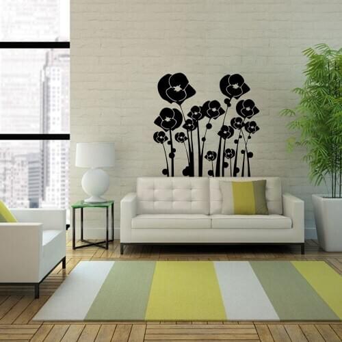 Flourish Flower Wall Sticker Home Decor Decal For Living Room Bedroom Vinyl Home Decoration Waterproof ph739