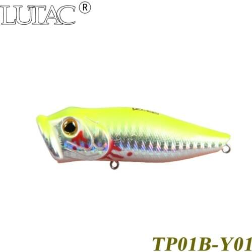 1PCS LUTAC Big Crankbait 80mm 16g popper fishing hard lure Top water Artificial wobbler Fishing Tackle