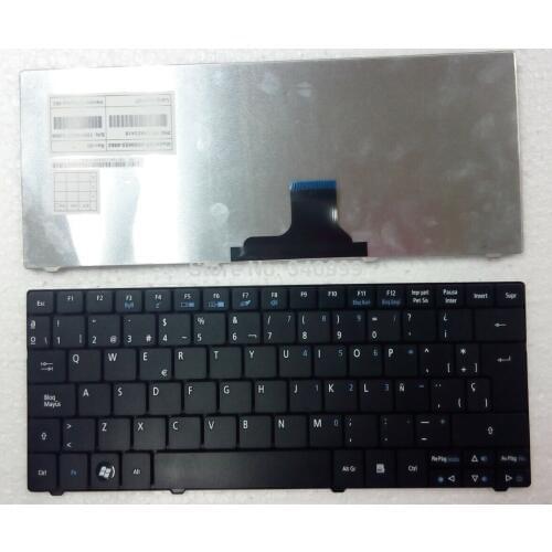 Free shipping New laptop keyboard For Acer Aspire one 751 751h 752 753 za3 721 722 Keyboard SP Spanish Teclado Black