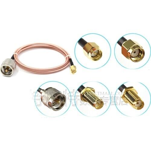 2PCS/Lot UHF-J Male To RP SMA-J/SMA-K Plug Adapter Connector RF Coaxial Extension Pigtail Cable RG316 15CM/20CM/30CM/50CM