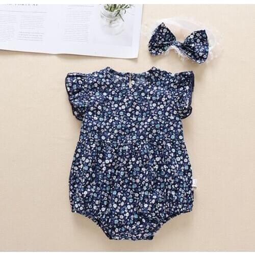 Toddler Baby Girl Flower Clothes New Born Baby Girl Bodysuits Summer Cotton Clothing Romper Kids Jumpsuit Soft Fashion