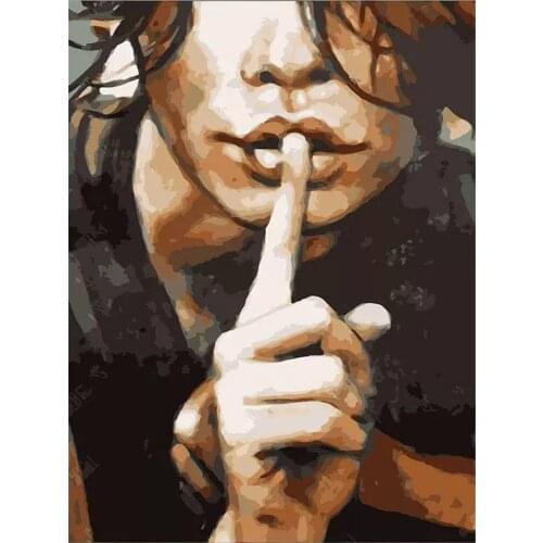 Colorful Women Calligraphy Printed Canvas 11CT Cross Stitch Embroidery Kit DMC Threads Needlework Painting Hobby Counted