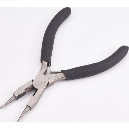Carbon Steel Round Nose Pliers Hand Tools Polishing Jewelry Making Tools 12.5x7.7x0.9cm