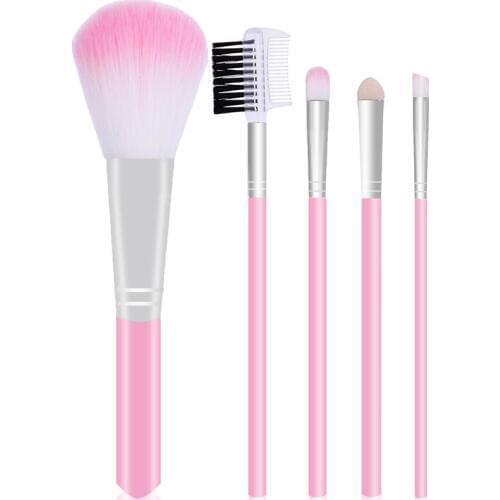 LAMUSELAND 5Pcs/Set Makeup Brush Face Brush Red Handle #1406-R