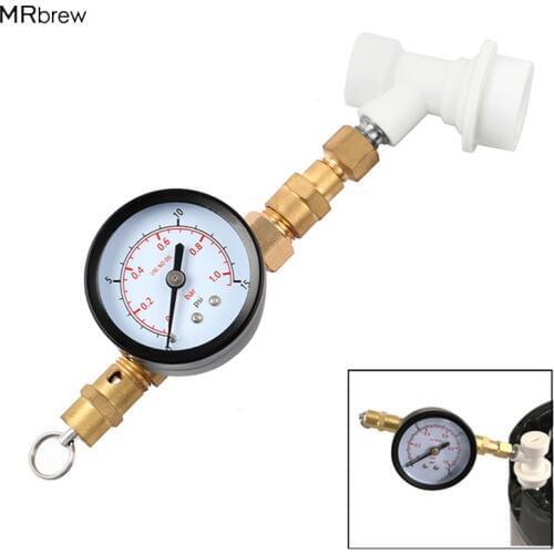 Hot! Homebrew Adjustable Pressure Valve w/Gauge With Thread Gas Ball Lock , Kegging equipment for beer brew