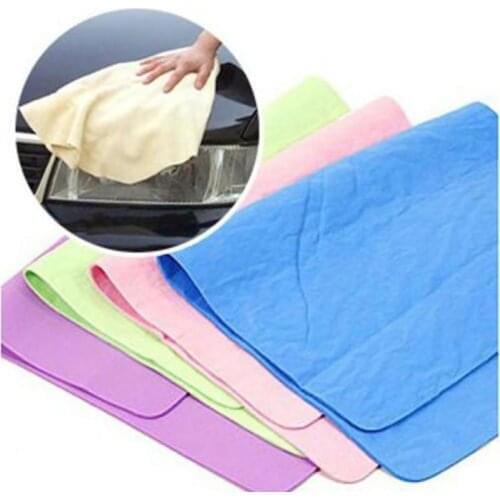 Multifunctional absorbent deerskin towel high elastic suede cloth car cleaning towel rag super soft car washing cloth 1pc
