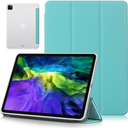 Soft TPU Translucent Case For iPad pro 11 2020 11 inch (A2228 A2231 A2068 A2230) Slim Magnetic Folding Stand Smart Cover
