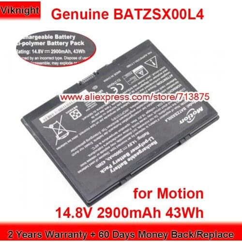 Genuine BATZSX00L4 Battery 4UPF673791-1-T1060 for Motion R12 Tablet Computer R001 R0012 XR12 Laptop