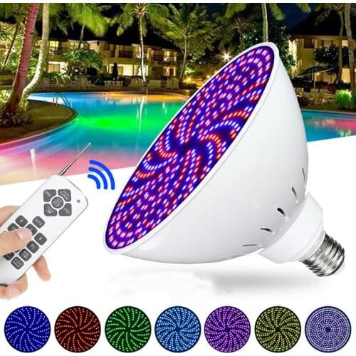 Par38 LED swimmimg pool lights replacement of Halogen IP68 waterproof underwater lights 25W45W 12V 120V RGB changeable E27 bulb