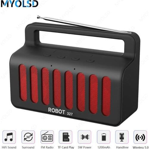 Portable Wireless Speaker Bluetooth Column Outdoor Bass Stereo Loudspeaker With FM Receiver Support TF Card USB Speaker FM Radio