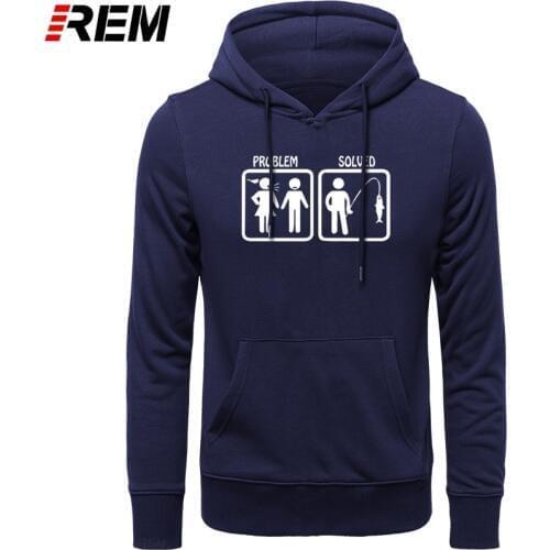 REM Raw Hoodies Problem Solved - FishingER Huntinger Husband Mens Brand Male Long Sleeve Top Hoodies, Sweatshirts